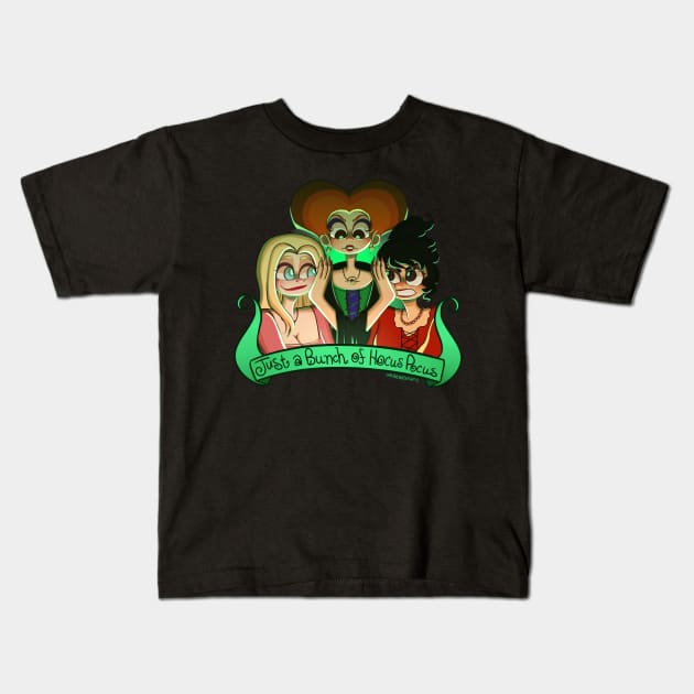 Just a Bunch of Hocus Pocus Kids T-Shirt by undeadsolaris